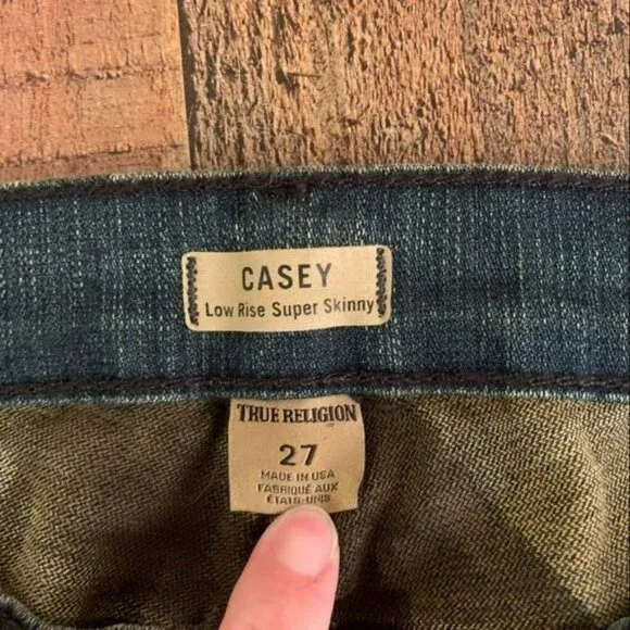 True religion womens Casey low rise super skinny camo jeans - 27 - Picture 2 of 11